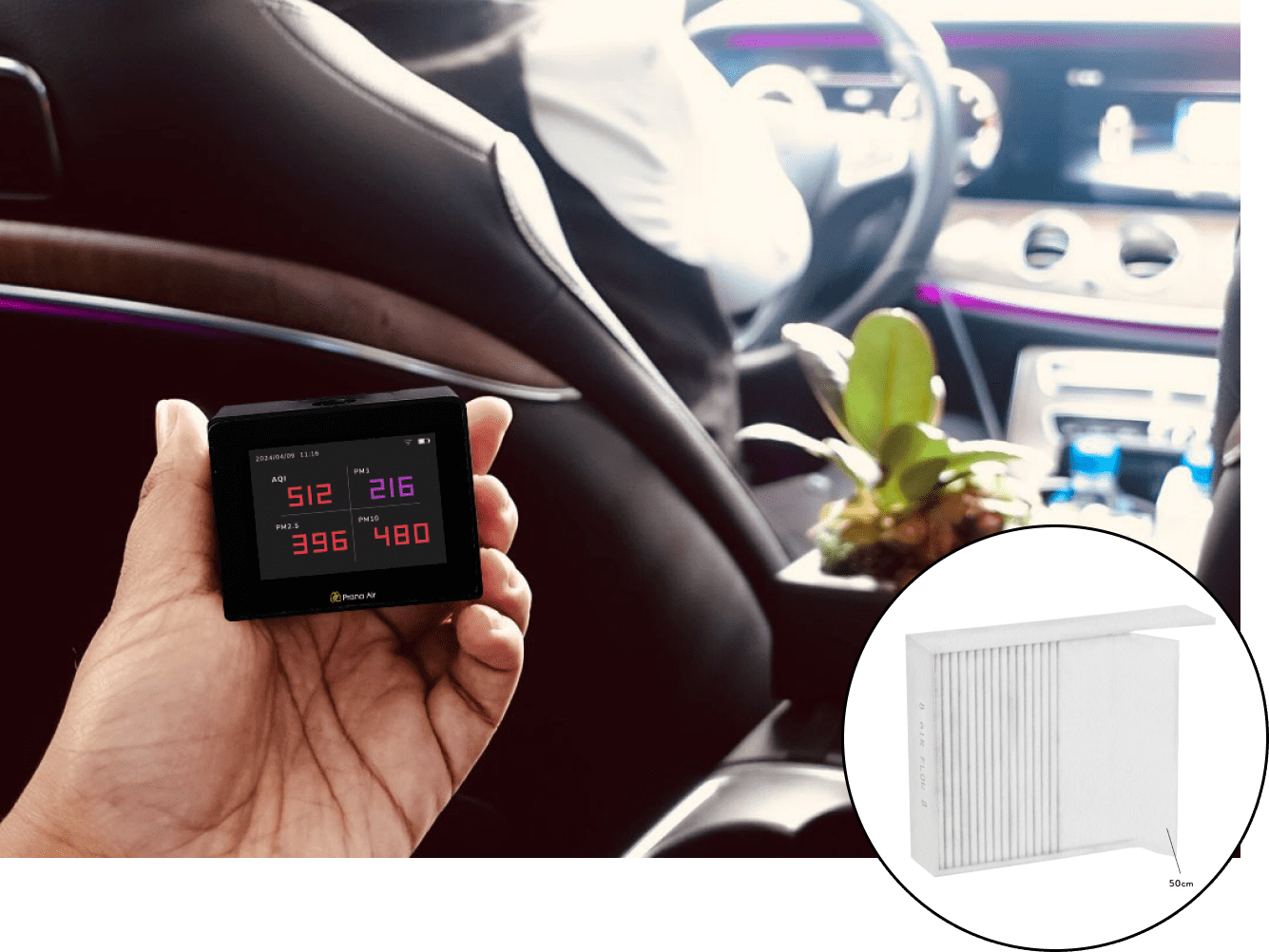 Bad AQI air quality after using standard or normal car cabin filter